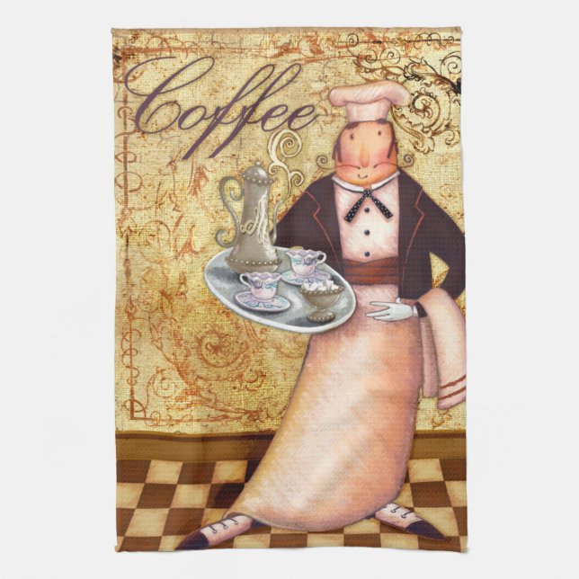Linge De Cuisine Café de chef (Vertical)
