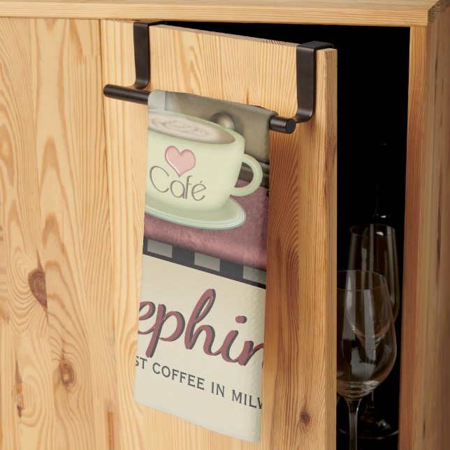 Linge De Cuisine Café Lover Retro Café Diner (Pliage en tiers)