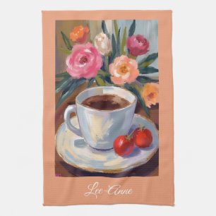 Linge De Cuisine Café Matin Aquarelle tasse – Amoureux du Café 