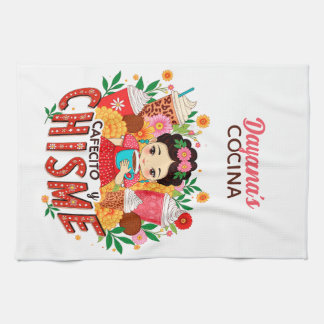 Linge De Cuisine « Cafecito y Chisme » Amoureuse du café latine