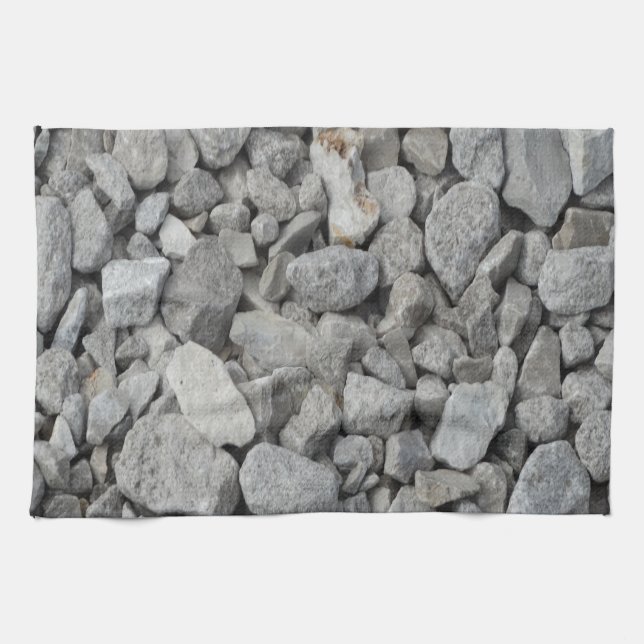 Linge De Cuisine Cailloux gris de granit (Horizontal)