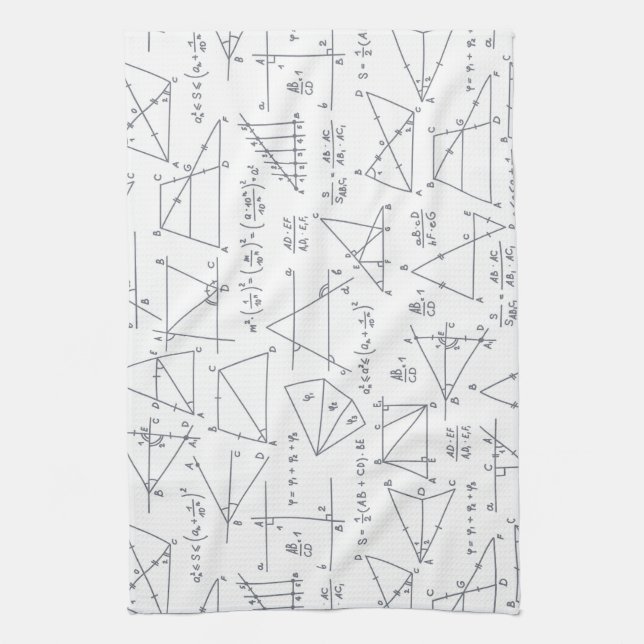 Linge De Cuisine Calculs mathématiques écrits illustrations (Vertical)
