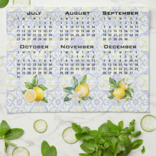 Linge De Cuisine Calendrier 2027 Citrons Italien Méditerranéen Carr