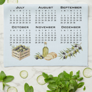 Linge De Cuisine Calendrier 2027, Olives Méditerranéennes, Bleu