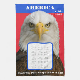 Linge De Cuisine Calendrier de l'aigle chauve 2026 - Patriotic Home