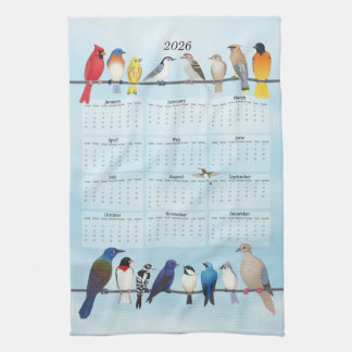 Linge De Cuisine calendrier des oiseaux de jardin 2026