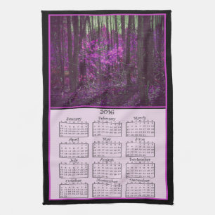 Linge De Cuisine Calendrier fané de tissu de 2016 rêves de lavande