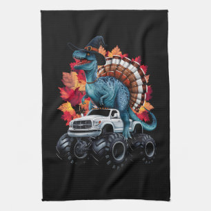 Linge De Cuisine Camion Monstre Dinosaure T-Rex de Thanksgiving