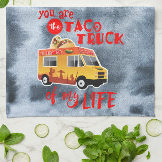 Linge De Cuisine Camion Taco de ma vie, Noir, Aquarelle