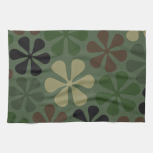 Linge De Cuisine Camouflage abstrait de fleurs