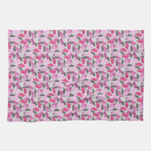 Linge De Cuisine Camouflage animal Silhouette rose
