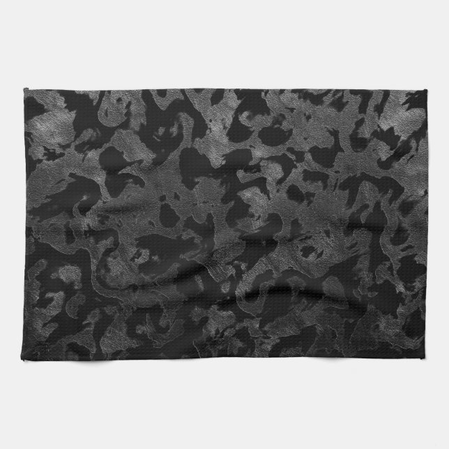 Linge De Cuisine Camouflage moderne Camo-noir et gris foncé (Horizontal)