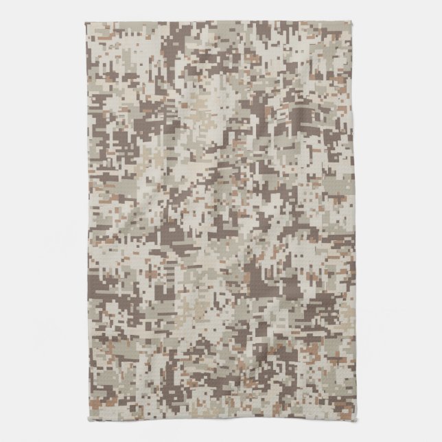 Linge De Cuisine Camouflage numérique de style beige du désert (Vertical)