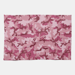 Linge De Cuisine Camouflage rose
