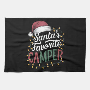 Linge De Cuisine Camping Noël Père Noël Favori Camper Cadeau