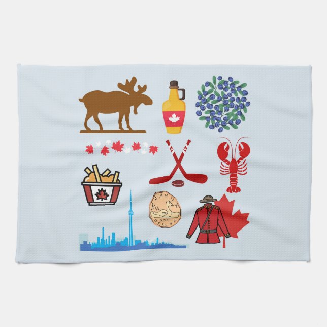 Linge De Cuisine  Canada Amusant (Horizontal)