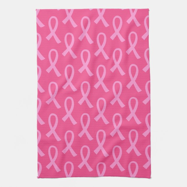 Linge De Cuisine Cancer du sein Motif de ruban rose (Vertical)
