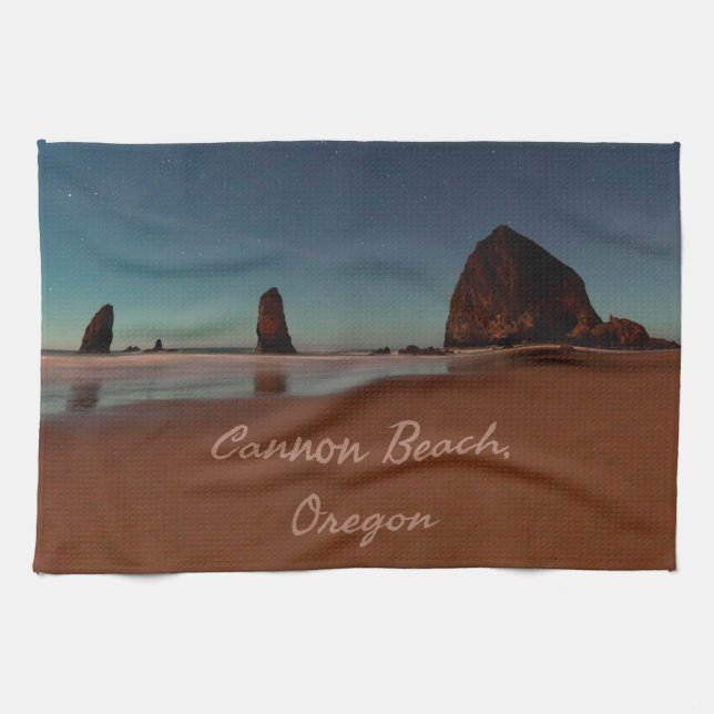 Linge De Cuisine Cannon Beach Oregon Haystack Rock (Horizontal)