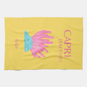 Linge De Cuisine Capri Dolce Vita, Art Voyage, Jaune