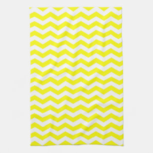 Linge De Cuisine Capri Lemon Wave Chevron