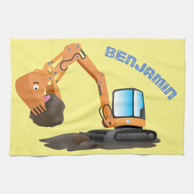 Linge De Cuisine Caricature de la pelle orange (Horizontal)