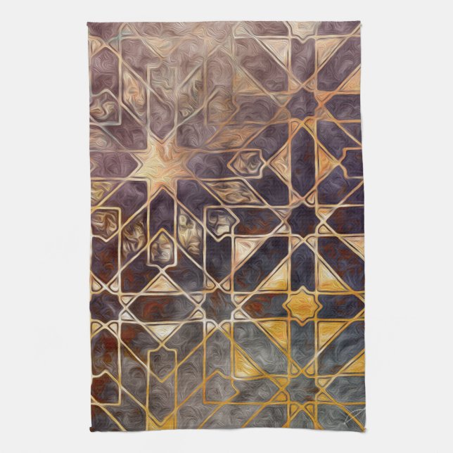 Linge De Cuisine Carreaux mystiques I (Vertical)