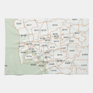 Linge De Cuisine Carte de code postal de San Diego