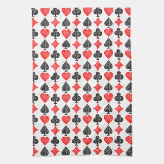 Linge De Cuisine Carte de jeu noir/blanc/rouge Tous les symboles Li