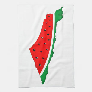 Linge De Cuisine Carte de Palestine Watermelon Symbole de la libert