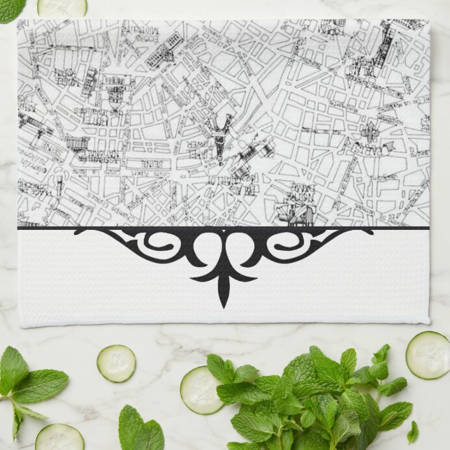 Linge De Cuisine Carte de Paris (Plié)