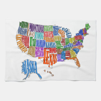 LINGE DE CUISINE CARTE DES USA