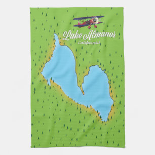 Linge De Cuisine Carte du lac Almanor Californie États-Unis