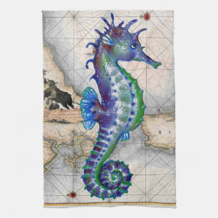 Linge De Cuisine Carte Gibraltar d'hippocampe