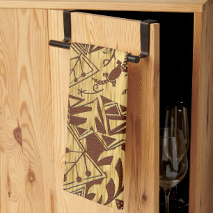 Linge De Cuisine Carte Motif Jungle Africaine,