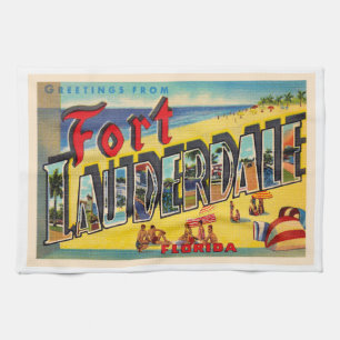 Linge De Cuisine Carte postale aux grandes lettres de Fort Lauderda