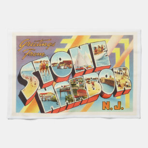 Linge De Cuisine Carte postale vintage en pierre du New Jersey NJ