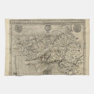 Linge De Cuisine Carte régionale la Bretagne et Armorica France