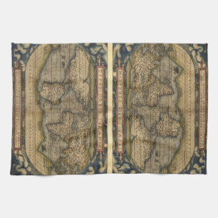 Linge De Cuisine Carte vintage du monde