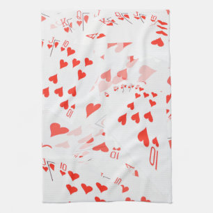 Linge De Cuisine Cartes de Poker Royal Heart Flush,