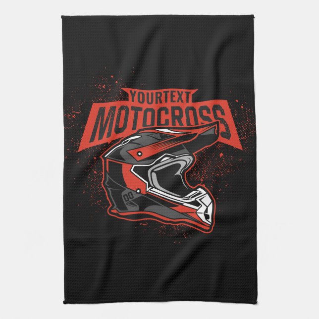 Linge De Cuisine Casque de course de motocross motocross personnali (Vertical)