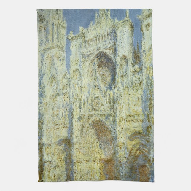 Linge De Cuisine Cathédrale de Rouen Façade Ouest Lumière du soleil (Vertical)
