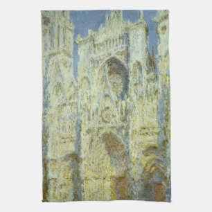 Linge De Cuisine Cathédrale de Rouen, façade ouest, soleil, Claude