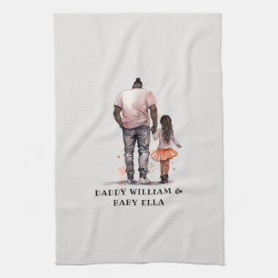 Linge De Cuisine Caution père et fille noire (5)