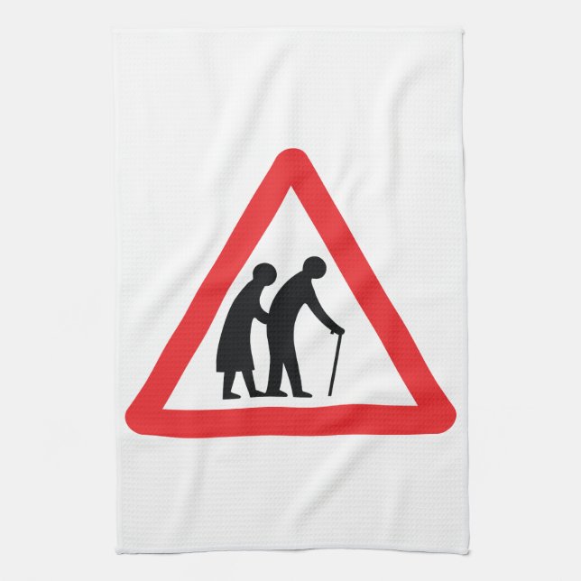 Linge De Cuisine CAUTION Personnes ÂGÉES - VOYAGE UK (Vertical)