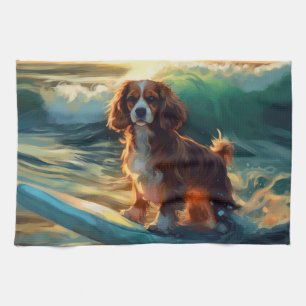 Linge De Cuisine Cavalier King Beach Surf Peinture