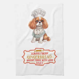 Linge De Cuisine Cavalier Roi Charles Spaniel Cuisson pain d'épices