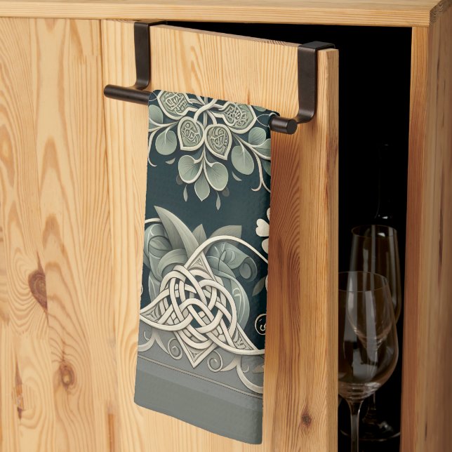 Linge De Cuisine Celtic Clover Floral Charm (Pliage en tiers)