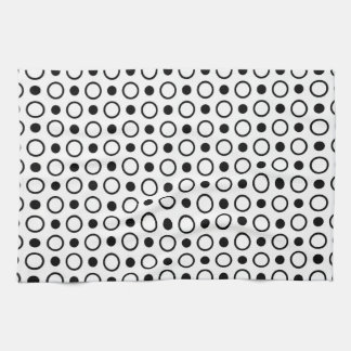 Linge De Cuisine Cercles et Pois noirs et blancs