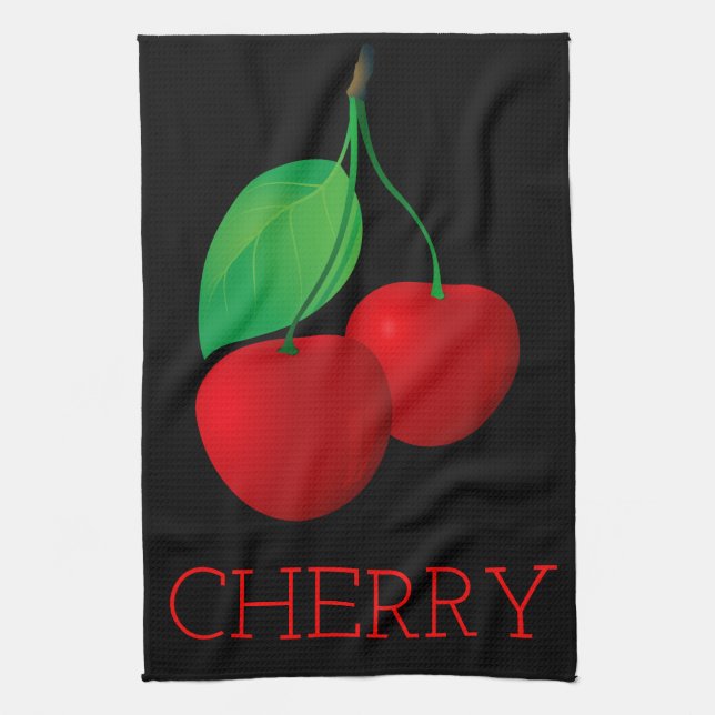 Linge De Cuisine Cerise (Vertical)