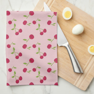 Linge De Cuisine Cerise Rétro Mignon Maison de Campagne Rose